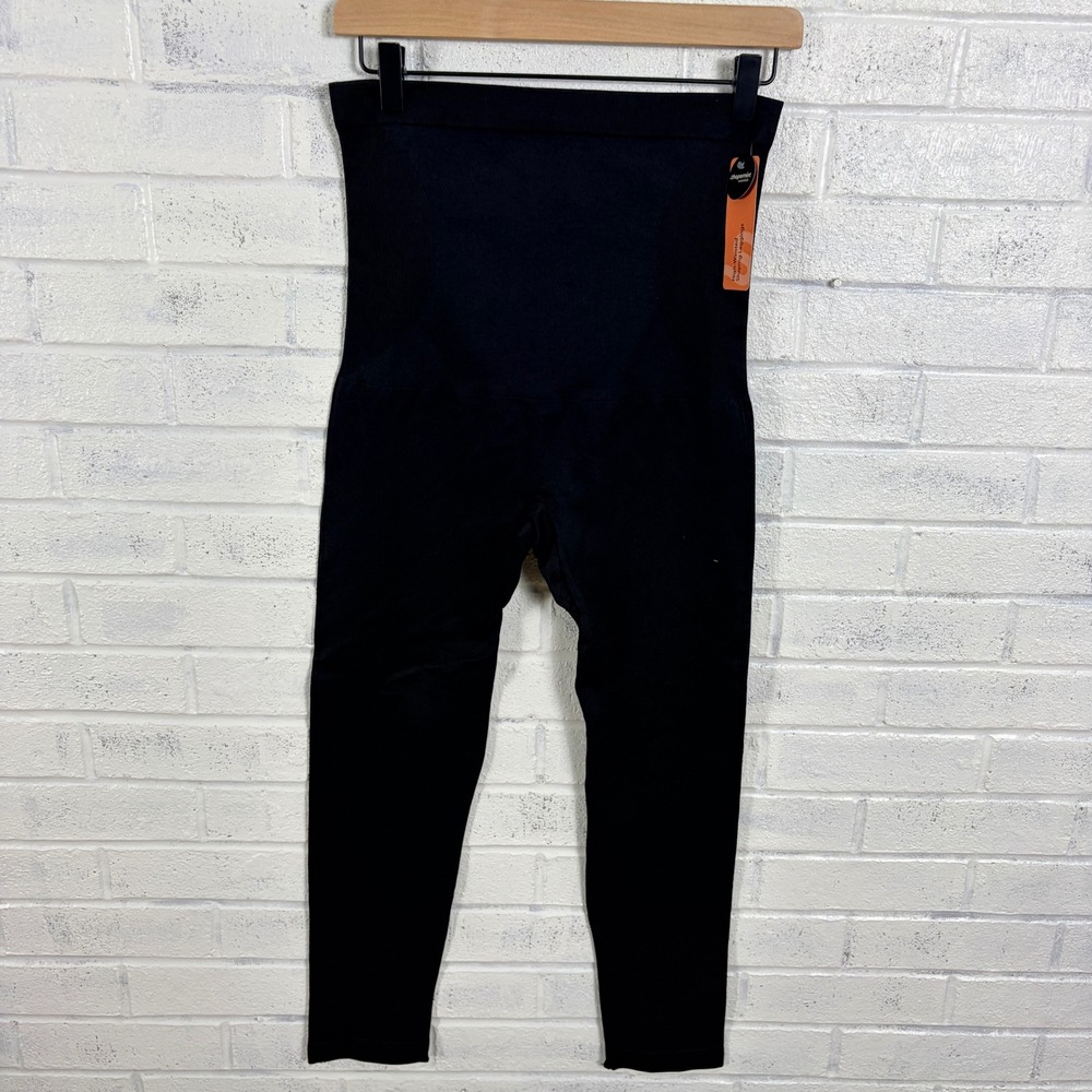 Shapermint High Waisted Shaping Leggings Womens XL Black Seamless Compression